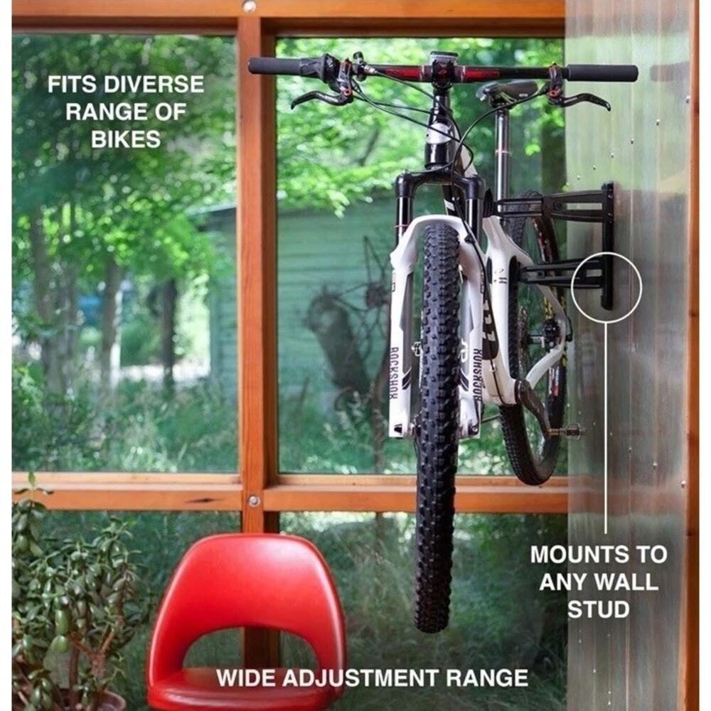 FEEDBACK SPORTS Velo Wall Rack 2D Bike Storage Bicycle Hangar Mount Adjustable - Picture 5 of 5